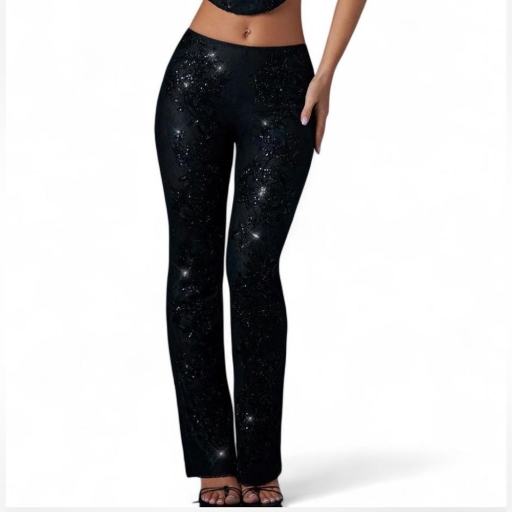 Oh Polly Black Lace pants and Shrung